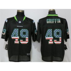 Seattle Seahawks #49 Shaquill Griffin Black USA Flag Fashion Elite Nike NFL Men Jersey