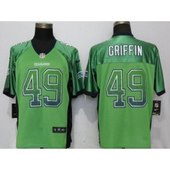 Seattle Seahawks #49 Shaquill Griffin Green Drift Fashion Elite Nike NFL Men Jersey