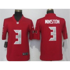 Tampa Bay Buccaneers #3 Jameis Winston Red Color Rush Limited Nike NFL Men Jersey