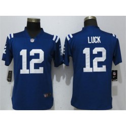 Women Nike Indianapolis Colts #12 Andrew Luck Blue Vapor Untouchable Limited NFL Jersey