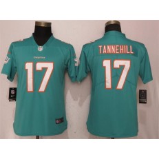Women Nike Miami Dolphins #17 Ryan Tannehill Aqua Vapor Untouchable Limited NFL Jersey