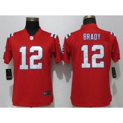Women Nike New England Patriots #12 Tom Brady Red Vapor Untouchable Player Limited NFL Jersey
