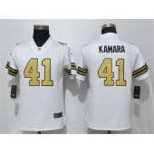 Women Nike New Orleans Saints #41 Alvin Kamara White Color Rush Limited NFL Jersey