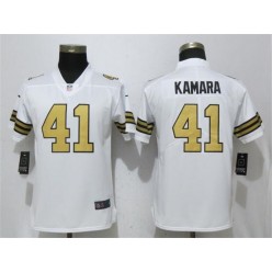 Women Nike New Orleans Saints #41 Alvin Kamara White Color Rush Limited NFL Jersey