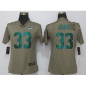 Women Nike New York Jets #33 Jamal Adams Olive Salute To Service Limited NFL Jersey