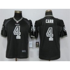Women Nike Oakland Raiders #4 Derek Carr Black Drift Fashion NFL Jersey
