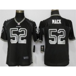 Women Nike Oakland Raiders #52 Khalil Mack Black Drift Fashion NFL Jersey