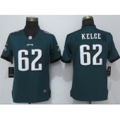 Women Nike Philadelphia Eagles #62 Jason Kelce Green Vapor Untouchable Player Limited NFL Jersey