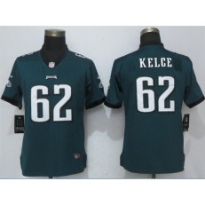 Women Nike Philadelphia Eagles #62 Jason Kelce Green Vapor Untouchable Player Limited NFL Jersey