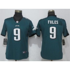 Women Nike Philadelphia Eagles #9 Nick Foles Green Vapor Untouchable Player Limited NFL Jersey