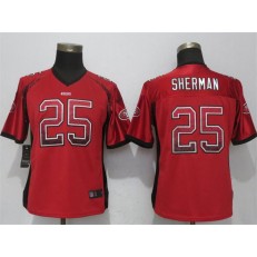 Women Nike San Francisco 49ers #25 Richard Sherman Red Drift Fashion NFL Jersey
