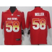 Denver Broncos #58 Von Miller Red AFC 2018 Pro Bowl Game Nike NFL Men Jersey