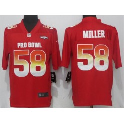 Denver Broncos #58 Von Miller Red AFC 2018 Pro Bowl Game Nike NFL Men Jersey