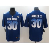Los Angeles Rams #30 Todd Gurley II Royal NFC 2018 Pro Bowl Game Nike NFL Men Jersey