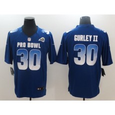Los Angeles Rams #30 Todd Gurley II Royal NFC 2018 Pro Bowl Game Nike NFL Men Jersey