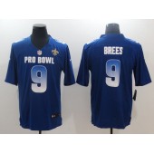 New Orleans Saints #9 Drew Brees Royal NFC 2018 Pro Bowl Game Nike NFL Men Jersey