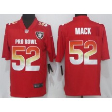 Oakland Raiders #52 Khalil Mack Red AFC 2018 Pro Bowl Game Nike NFL Men Jersey