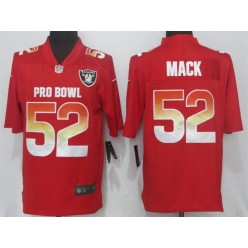 Oakland Raiders #52 Khalil Mack Red AFC 2018 Pro Bowl Game Nike NFL Men Jersey