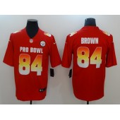 Pittsburgh Steelers #84 Antonio Brown Red AFC 2018 Pro Bowl Limited Nike NFL Men Jersey