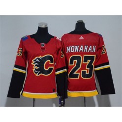 Calgary Flames #23 Sean Monahan Red Women Adidas Jersey