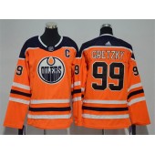 Edmonton Oilers #99 Wayne Gretzky Orange Women Adidas Jersey