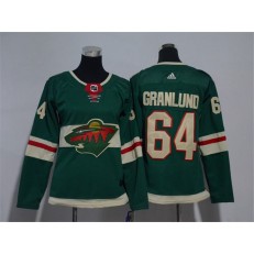 Minnesota Wild #64 Mikael Granlund Green Women Adidas Jersey