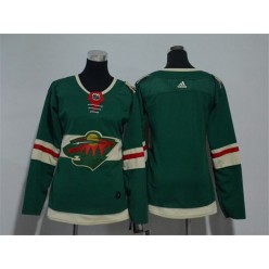 Minnesota Wild Blank Green Women Adidas Jersey
