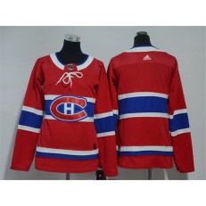 Montreal Canadiens Blank Red Women Adidas Jersey