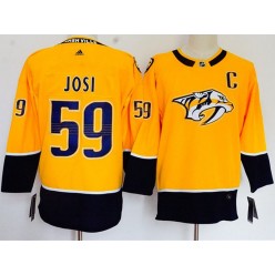 Nashville Predators #59 Roman Josi Gold Women Adidas Jersey