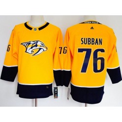 Nashville Predators #76 P.K. Subban Gold Women Adidas Jersey