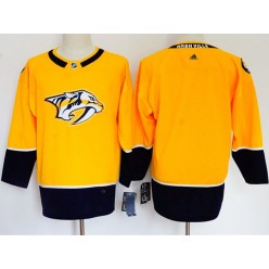 Nashville Predators Blank Gold Women Adidas Jersey