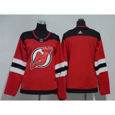 New Jersey Devils Blank Red Women Adidas Jersey