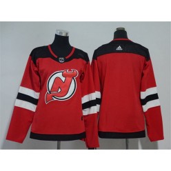 New Jersey Devils Blank Red Women Adidas Jersey