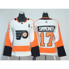 Philadelphia Flyers #17 Wayne Simmonds White Women Adidas Jersey