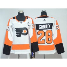 Philadelphia Flyers #28 Claude Giroux White Women Adidas Jersey