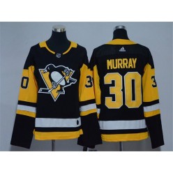 Pittsburgh Penguins #30 Matt Murray Black Women Adidas Jersey
