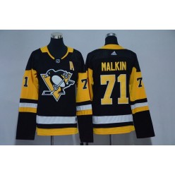 Pittsburgh Penguins #71 Evgeni Malkin Black Women Adidas Jersey