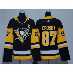 Pittsburgh Penguins #87 Sidney Crosby Black Women Adidas Jersey