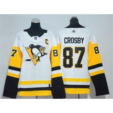 Pittsburgh Penguins #87 Sidney Crosby White Women Adidas Jersey