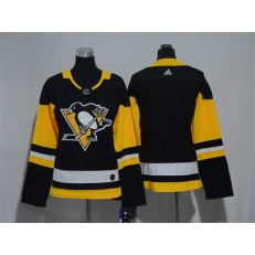 Pittsburgh Penguins Blank Black Women Adidas Jersey