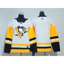 Pittsburgh Penguins Blank White Women Adidas Jersey