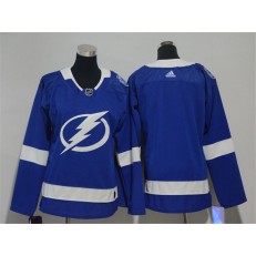 Tampa Bay Lightning Blank Blue Women Adidas Jersey