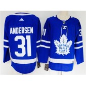 Toronto Maple Leafs #31 Frederik Andersen Blue Women Adidas Jersey