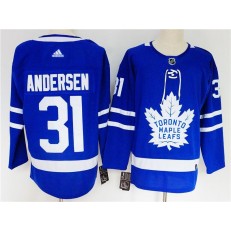 Toronto Maple Leafs #31 Frederik Andersen Blue Women Adidas Jersey