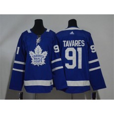 Toronto Maple Leafs #91 John Tavares Blue Women Adidas Jersey