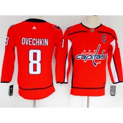 Washington Capitals #8 Alexander Ovechkin Red Women Adidas Jersey