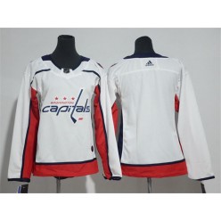 Washington Capitals Blank White Women Adidas Jersey