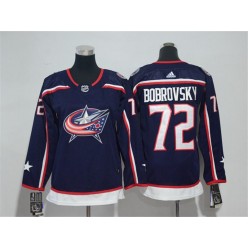 Columbus Blue Jackets #72 Sergei Bobrovsky Navy Youth Adidas Jersey