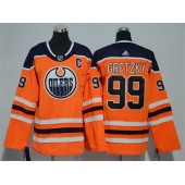 Edmonton Oilers #99 Wayne Gretzky Orange Youth Adidas Jersey