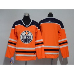 Edmonton Oilers Blank Orange Youth Adidas Jersey